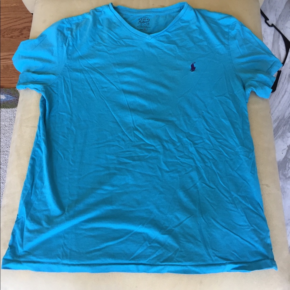 Teal Polo t with purple horse